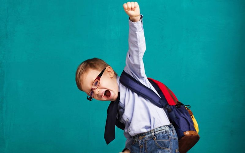 Student celebrating